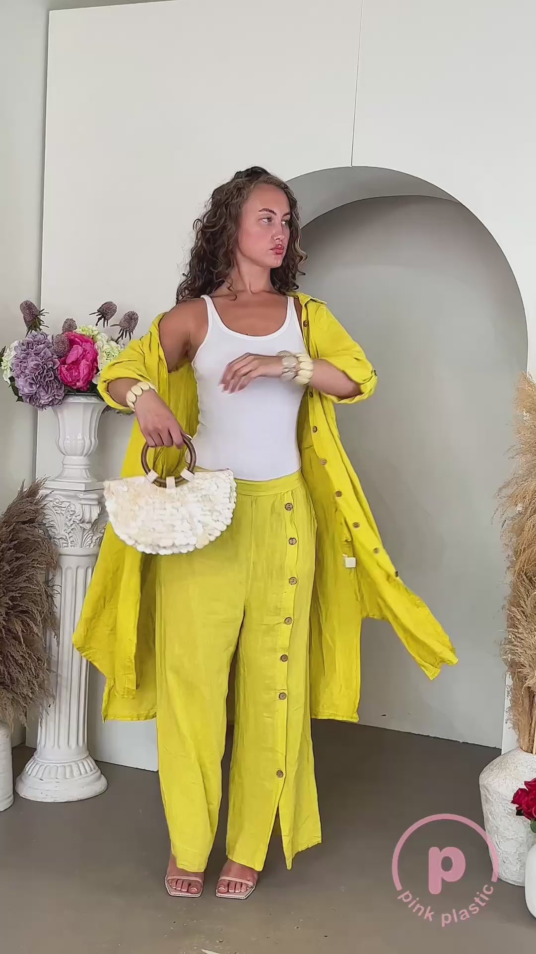 Jamila Pants Set - Yellow