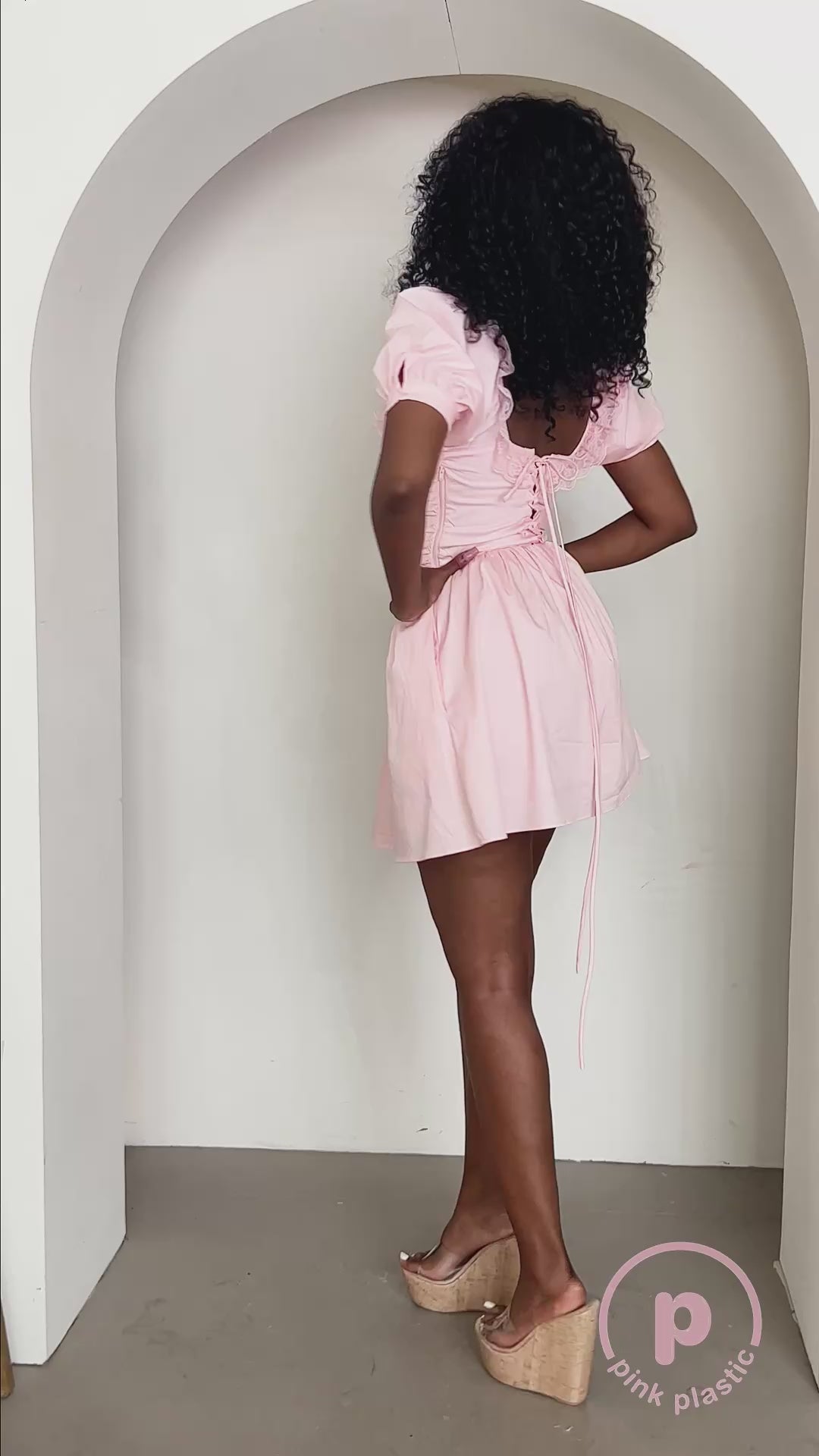 Emma Corset Mini Dress - Pink