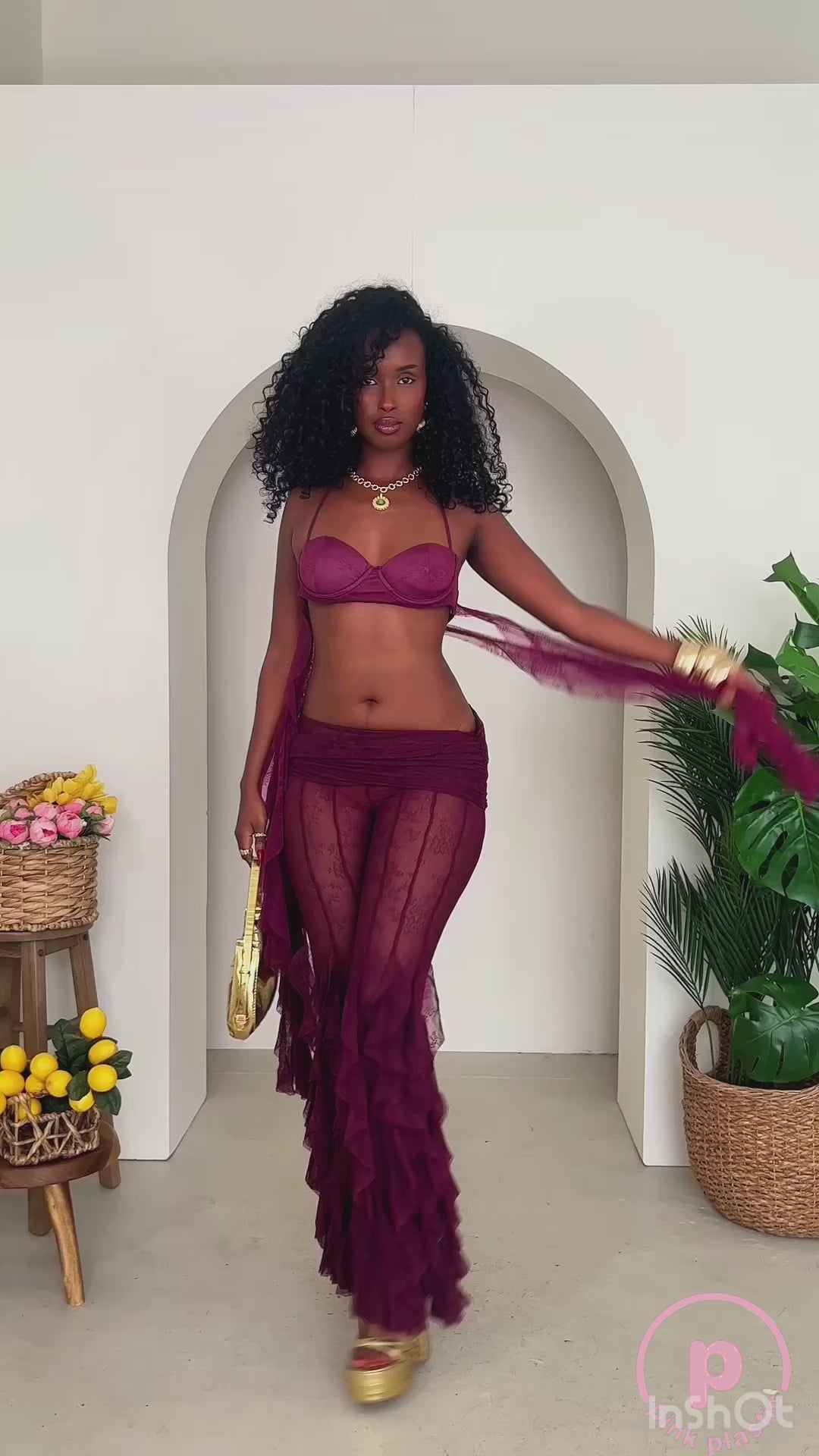 Alyssa Pants Set - Purple