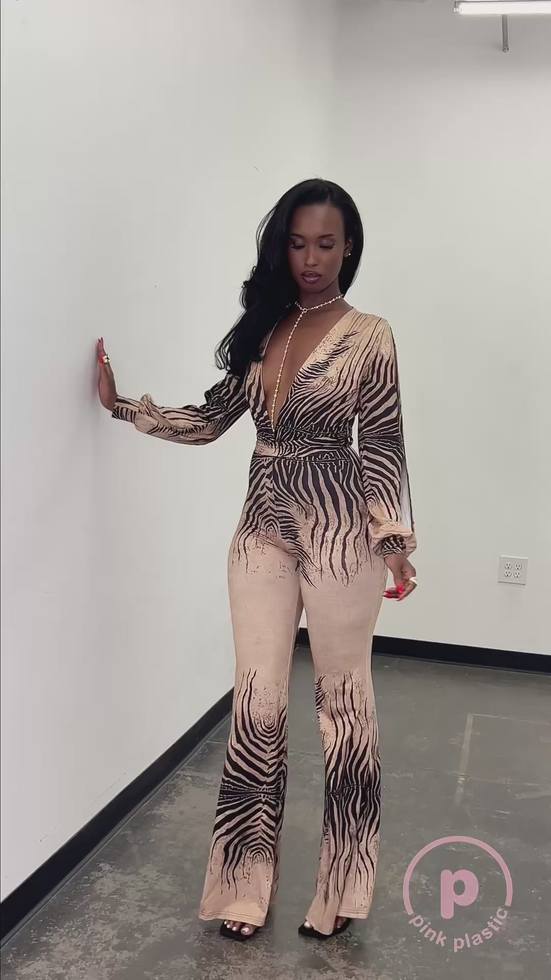 Venus Zebra Jumpsuit