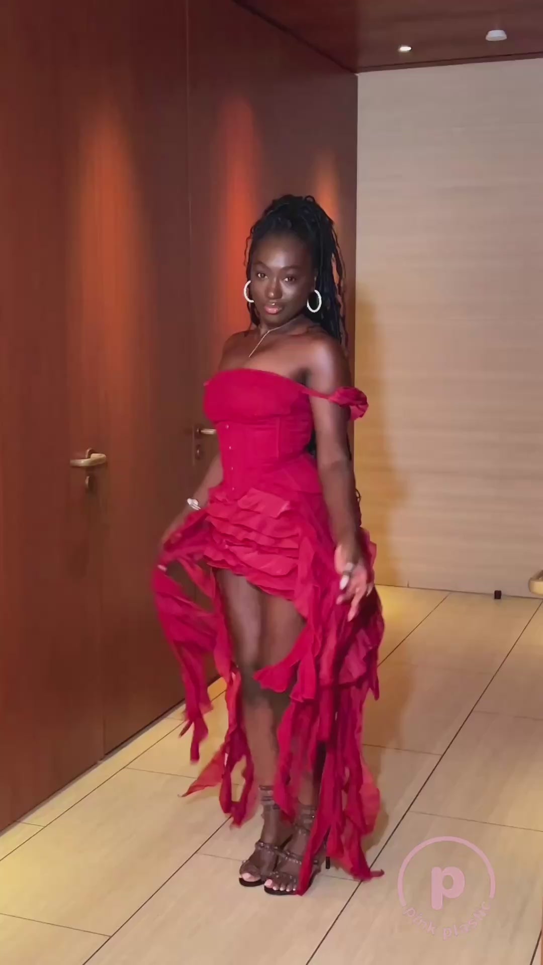 Natalie Corset Dress - Burgundy