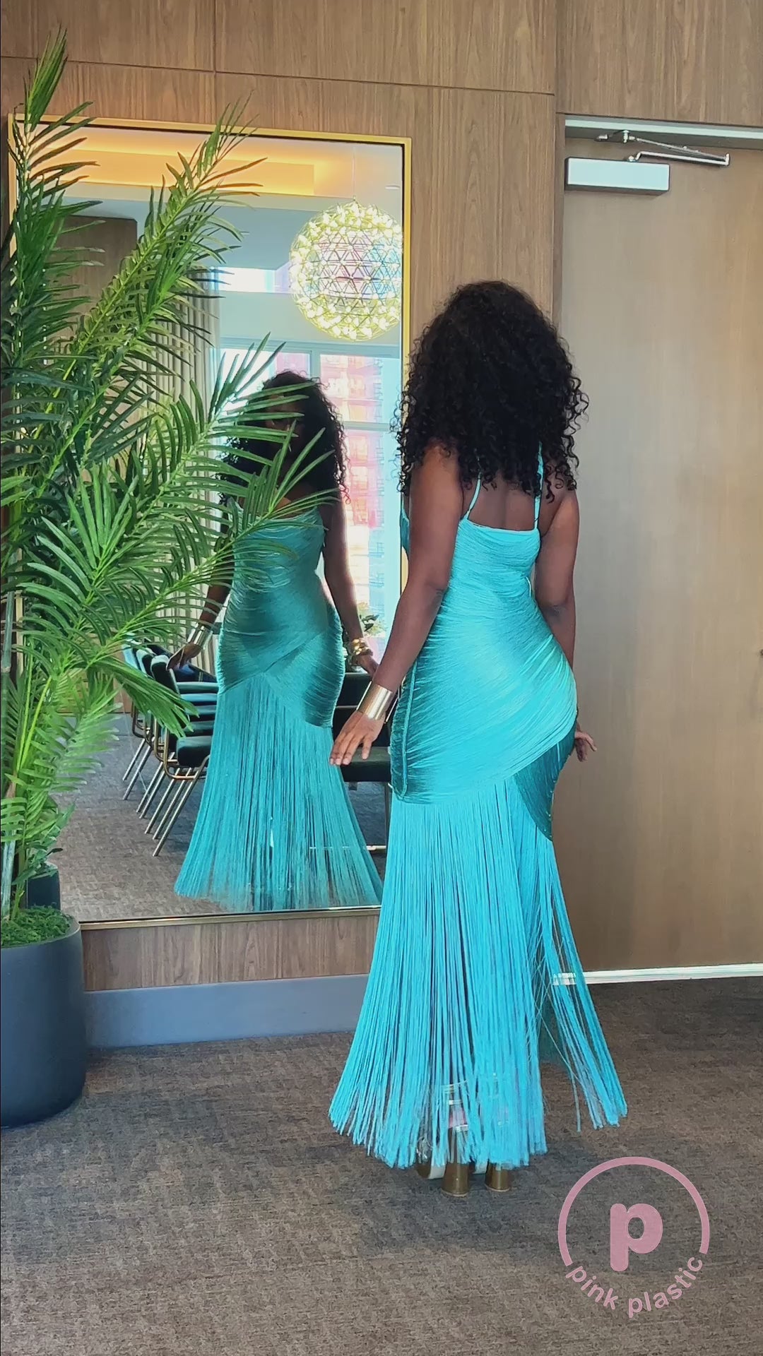 Rite Maxi Fringe Dress - Blue