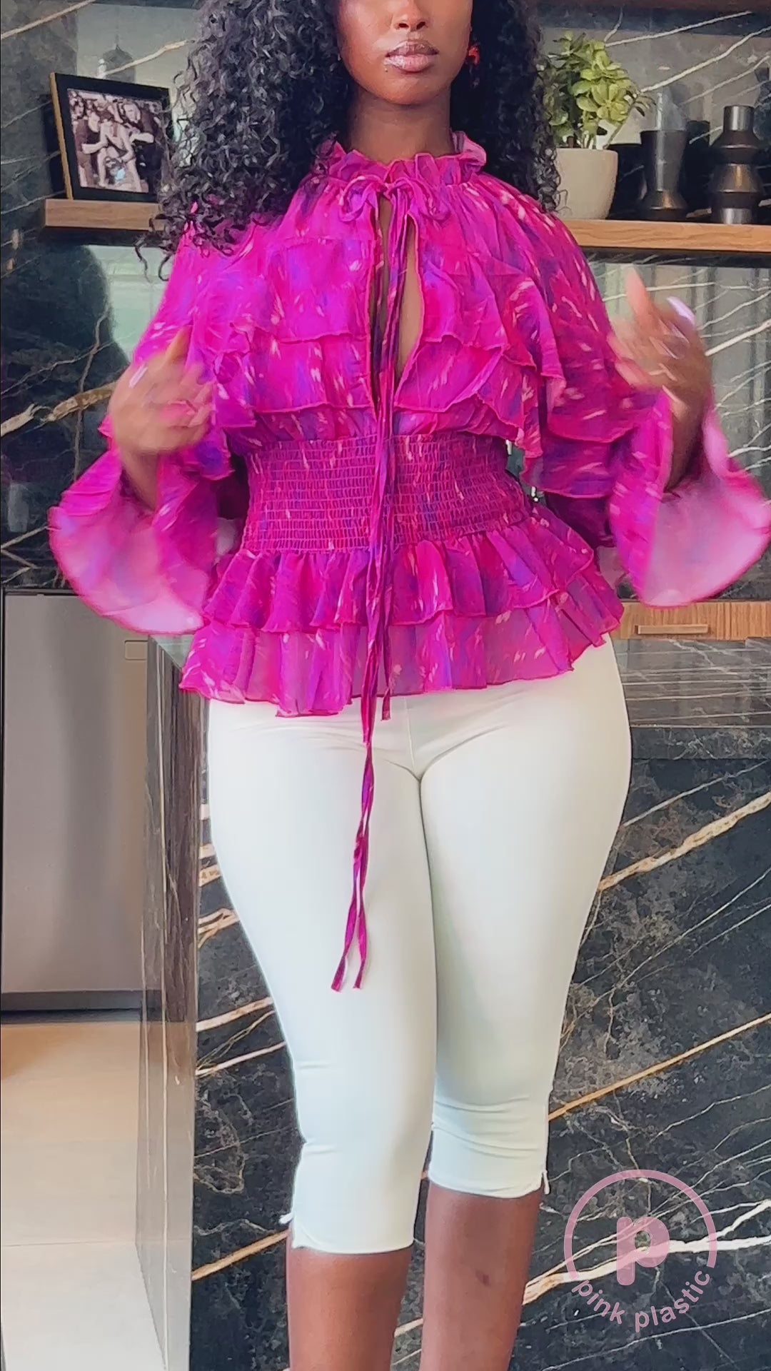 Vera Floral Top - Purple/Pink