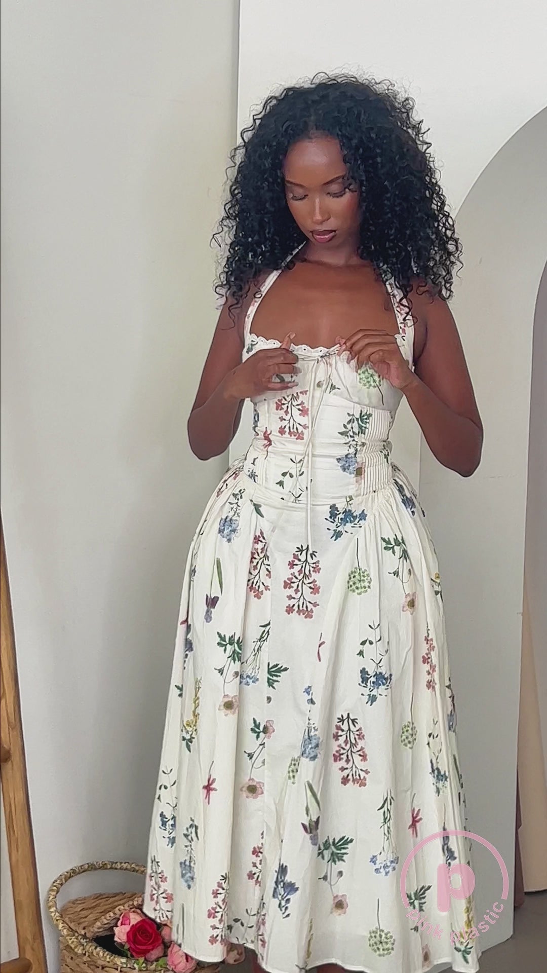 Alessia Corset Halter Dress - Multi Color
