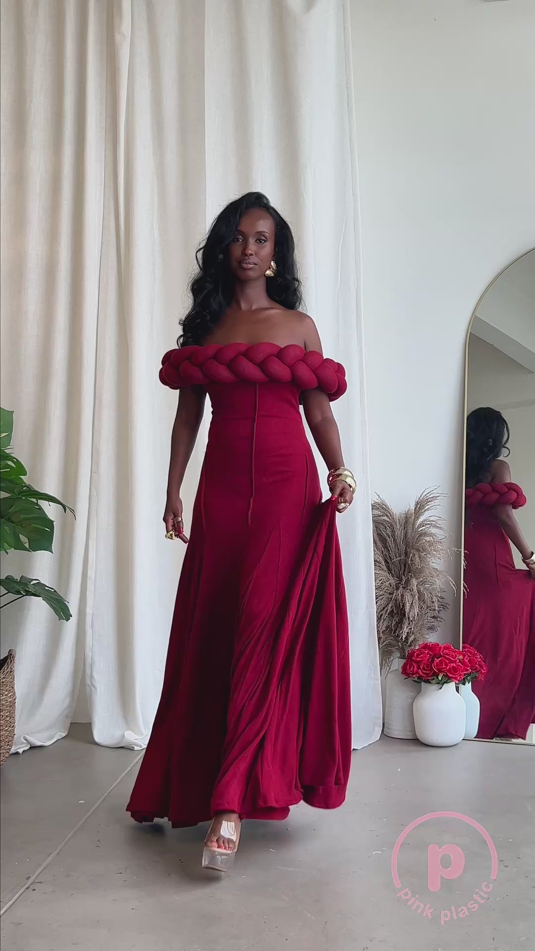 Kimmy Maxi Dress- Burgundy