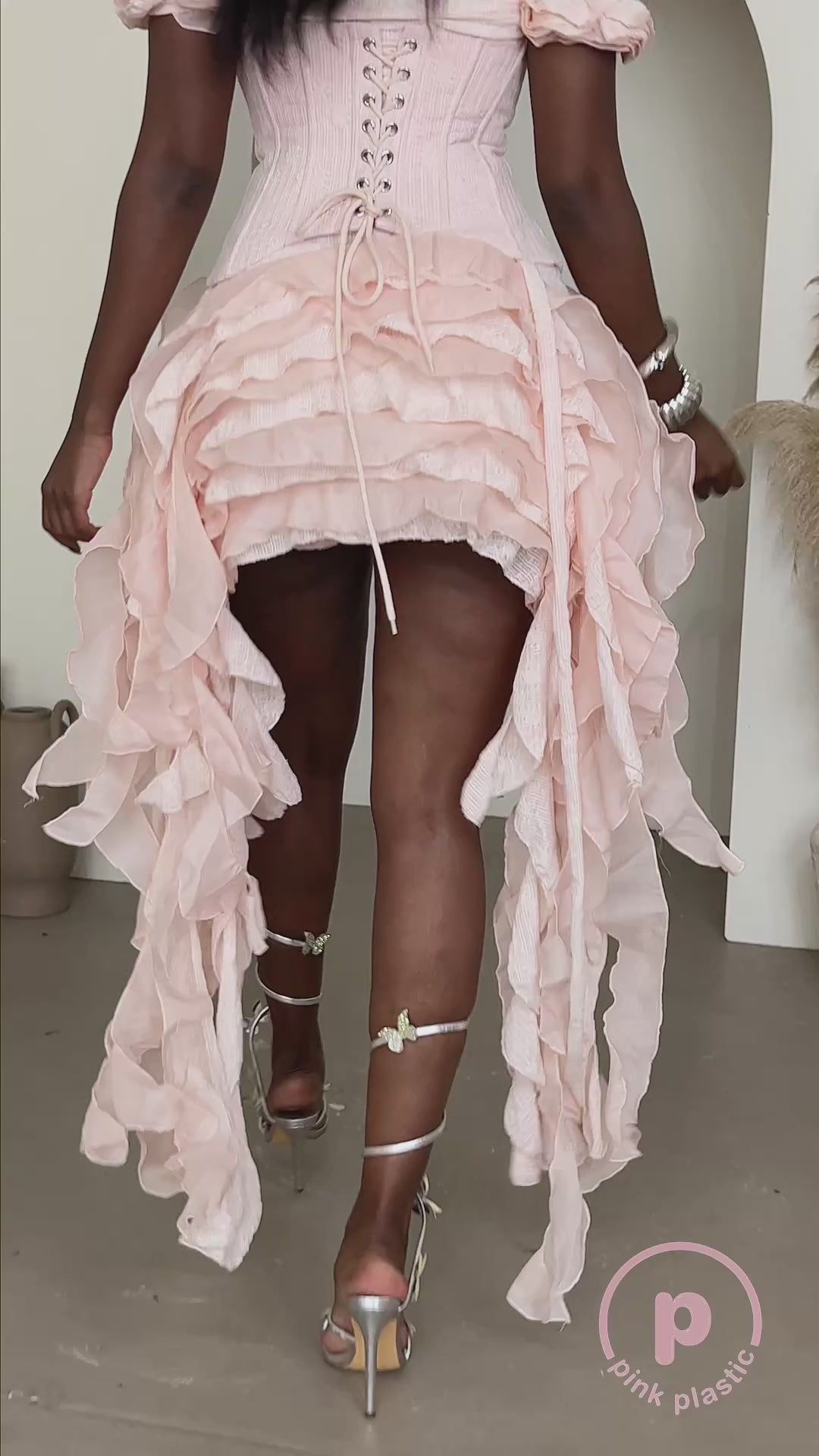 Natalie Corset Dress - Pink