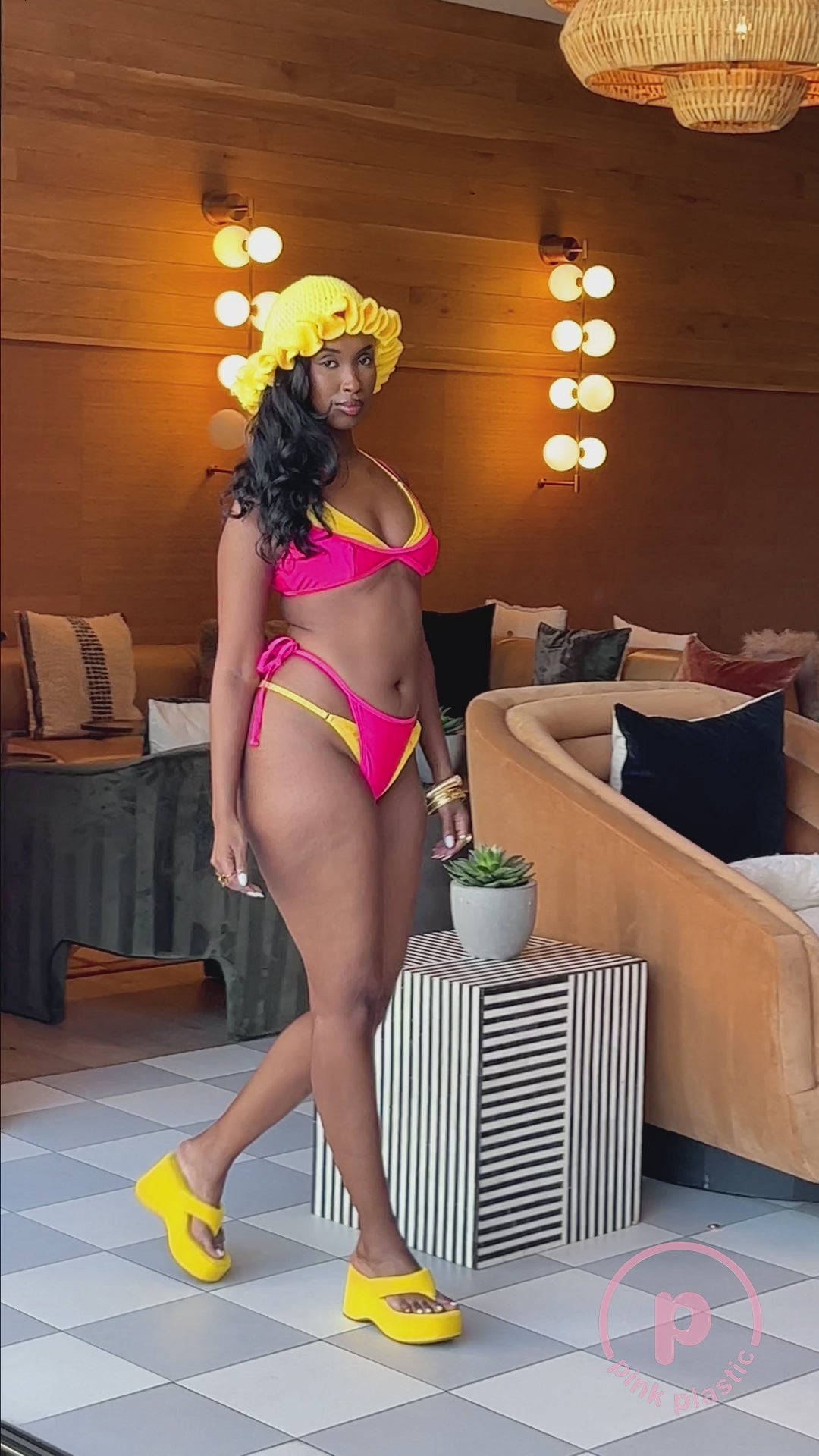 Jenna Poncho- Hot Pink