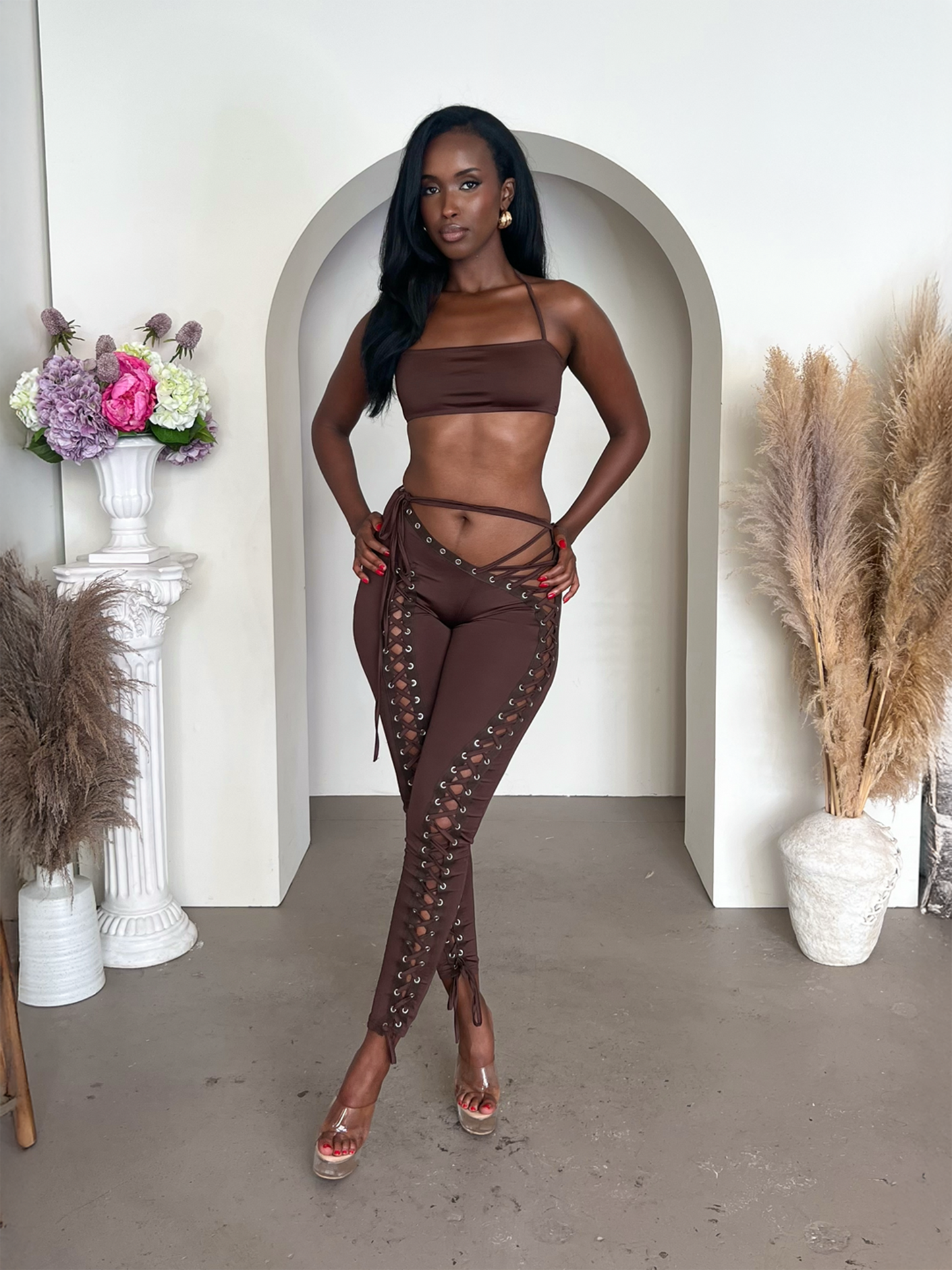 Rylee Pant Set - Brown