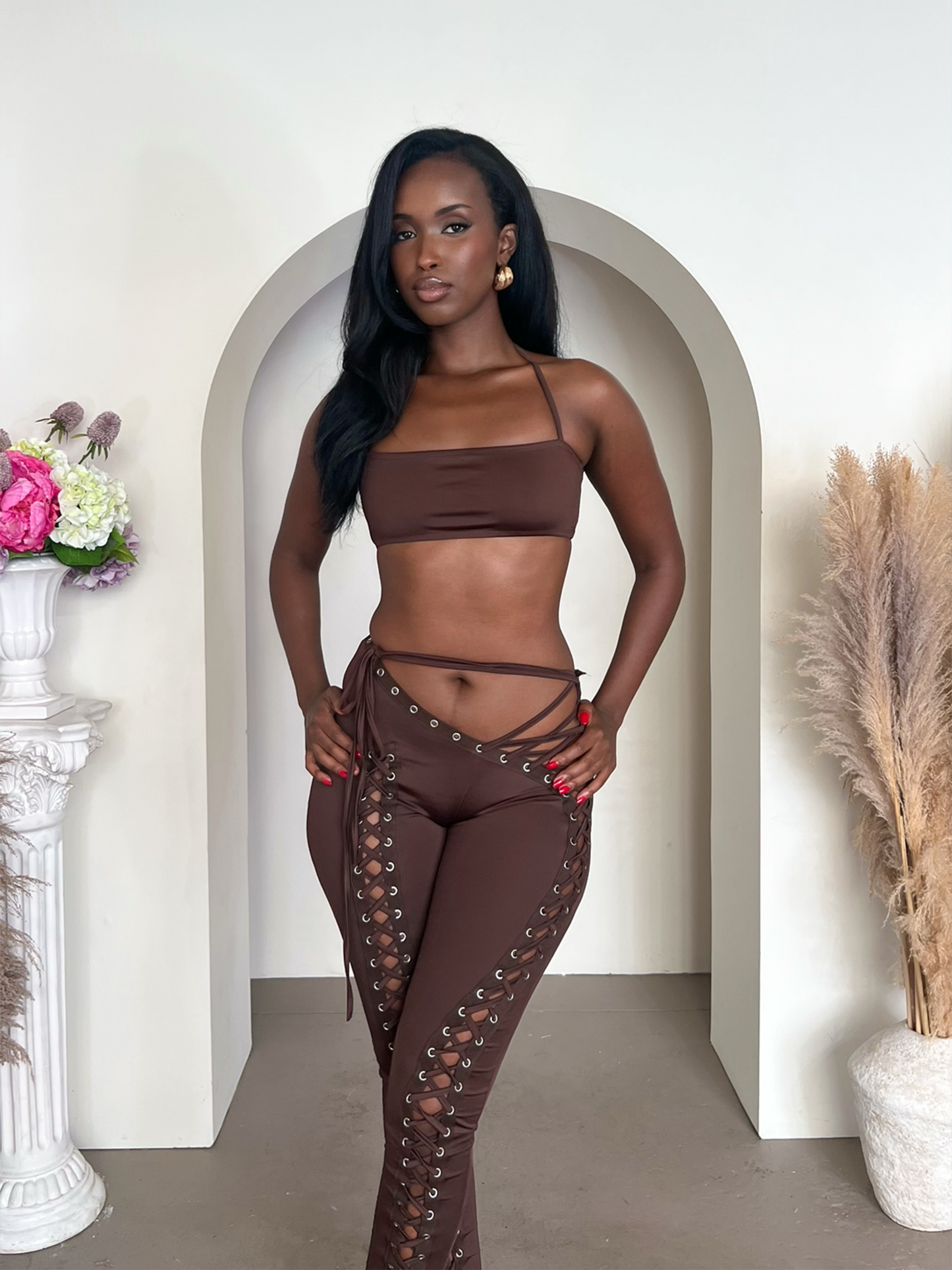 Rylee Pant Set - Brown