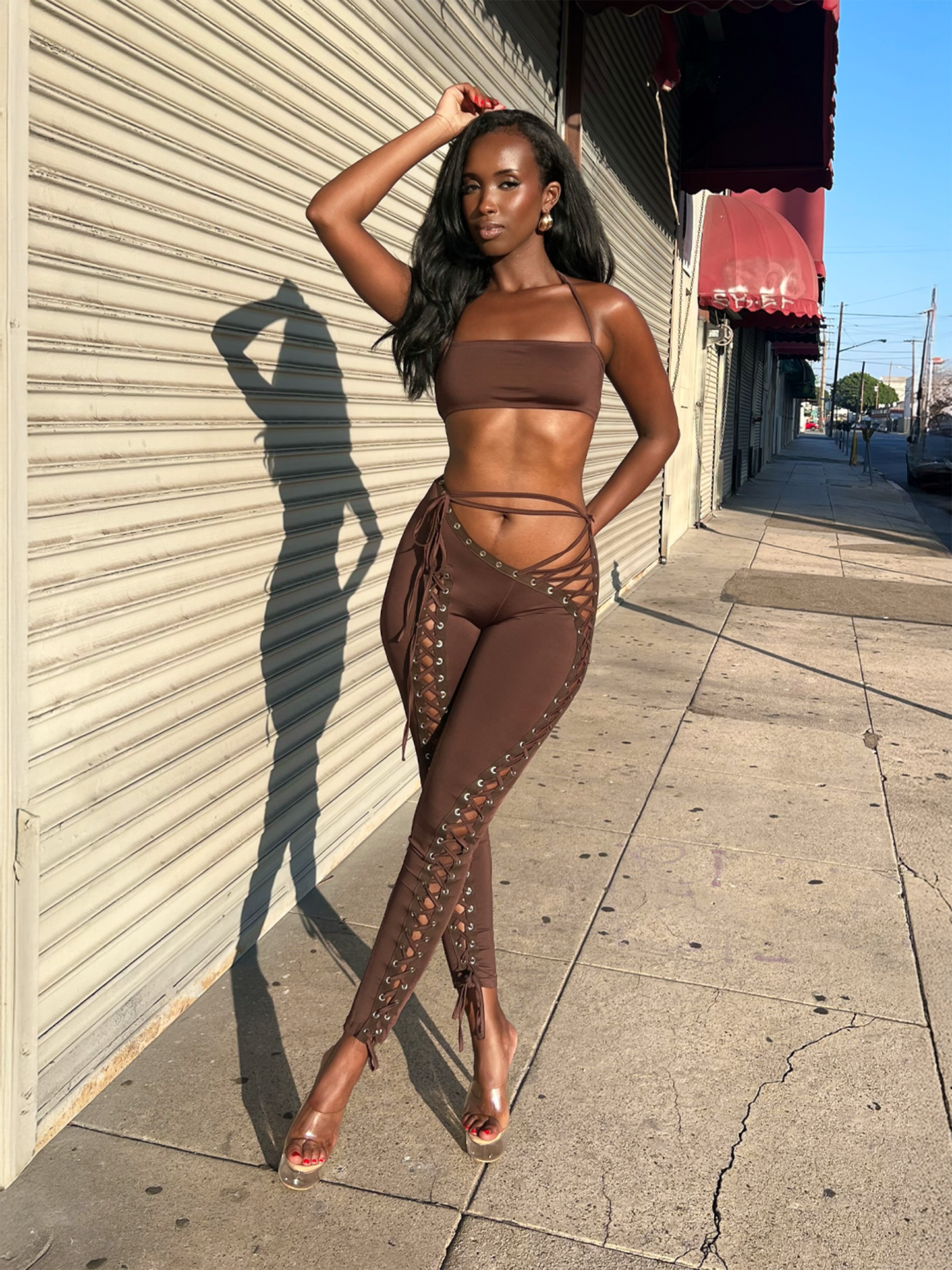 Rylee Pant Set - Brown