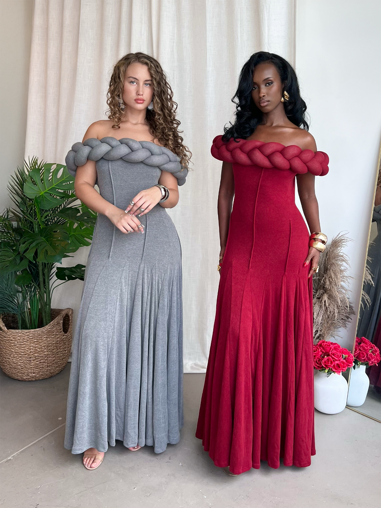 Kimmy Maxi Dress- Grey