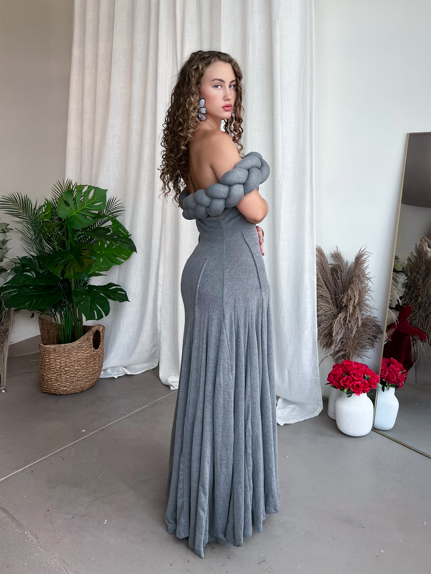 Kimmy Maxi Dress- Grey