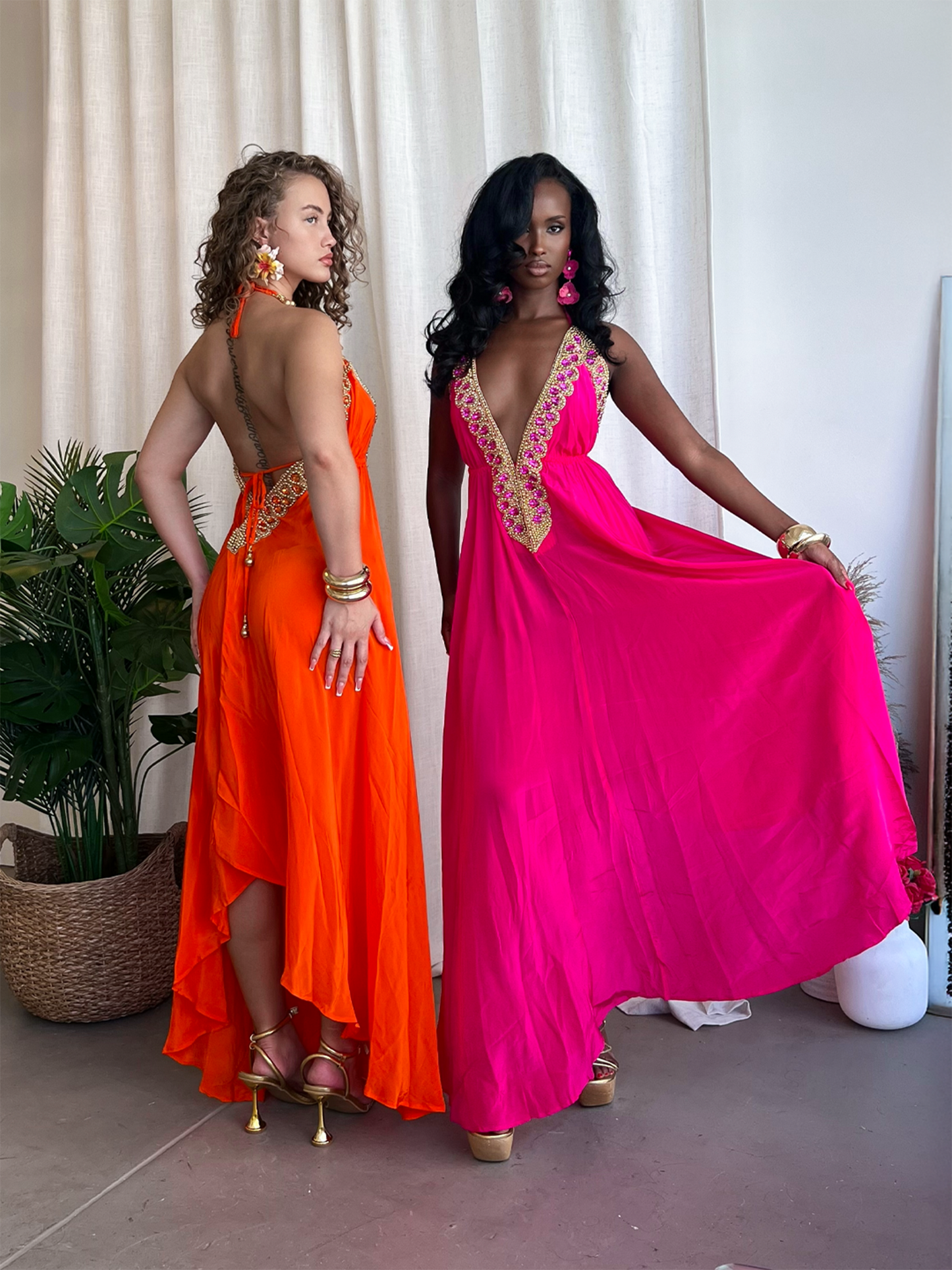 Vittoria Dress -Hot Pink