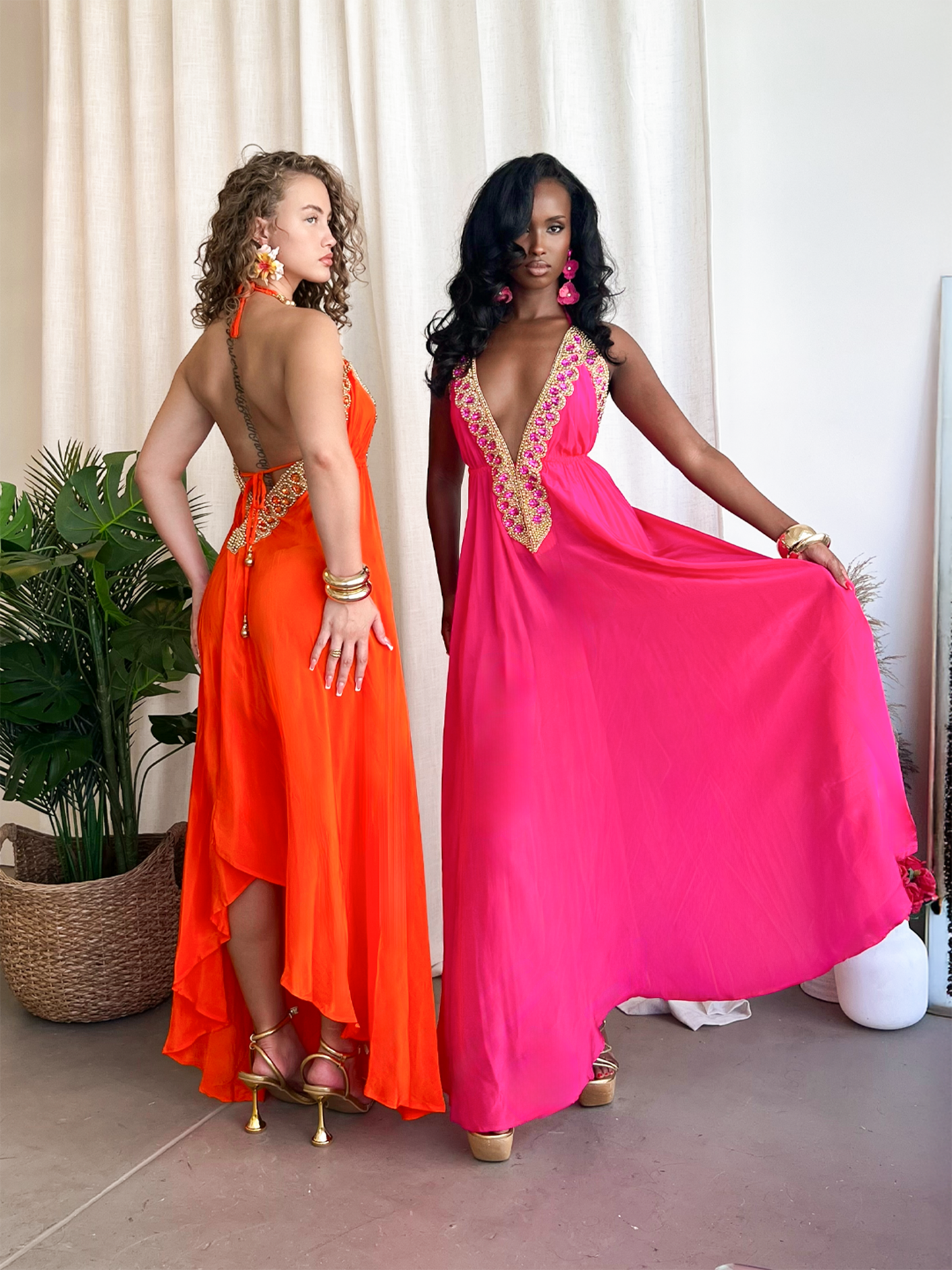 Vittoria Dress -Hot Pink