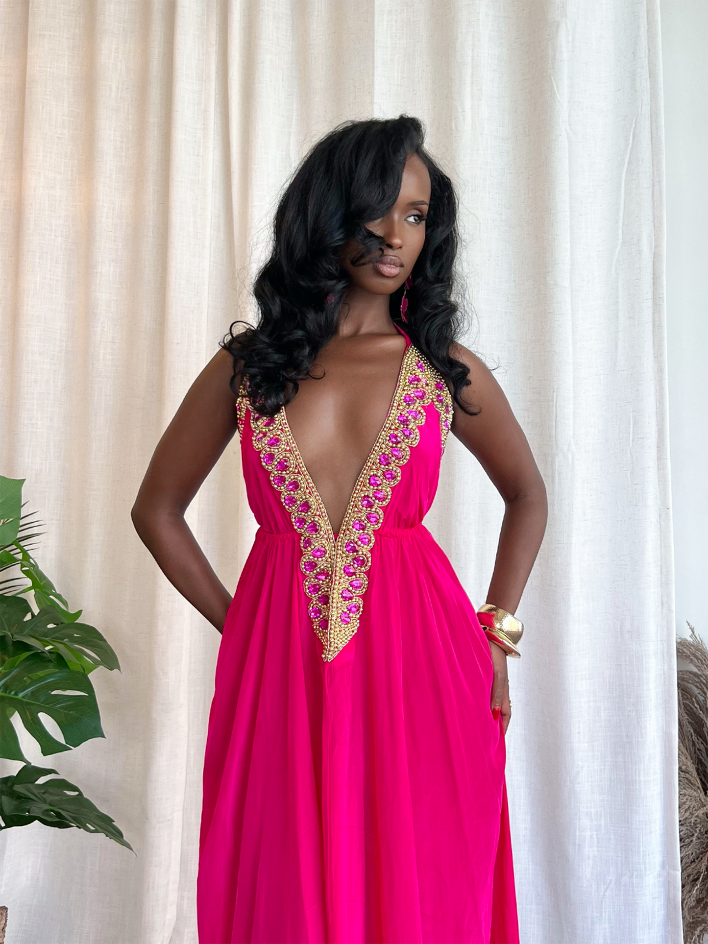Vittoria Dress -Hot Pink