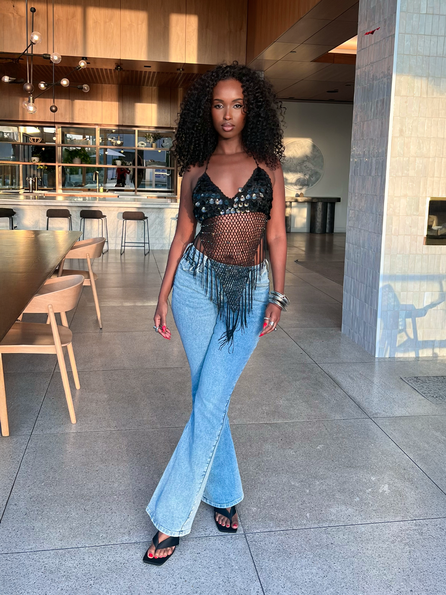 Gina Halter Top- Black
