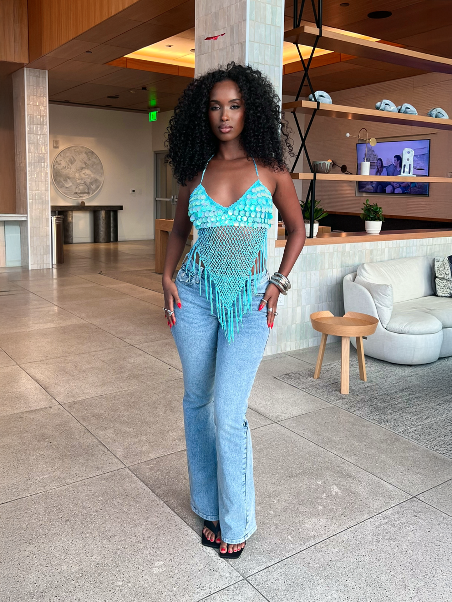 Gina Halter Top - Teal