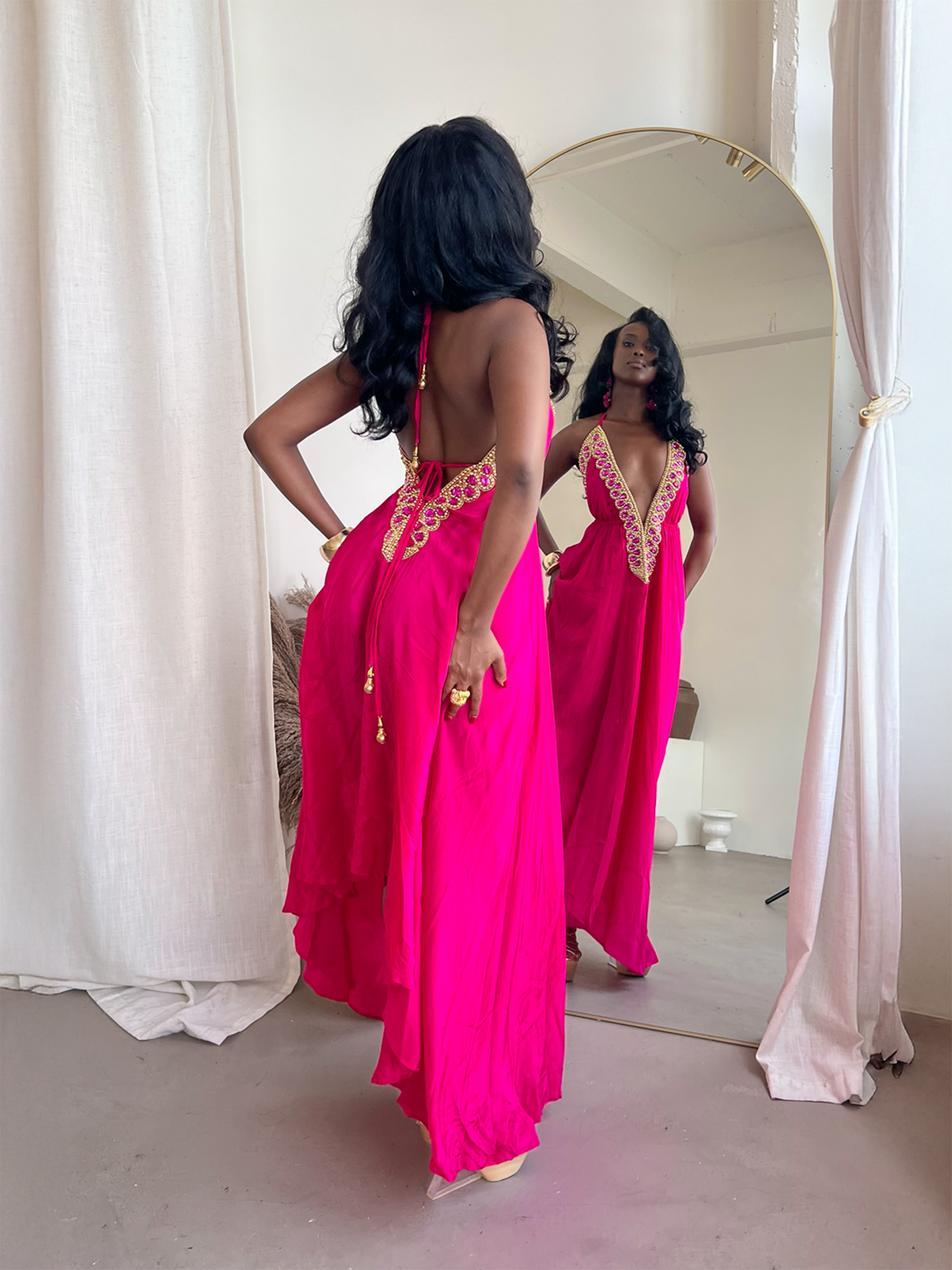 Vittoria Dress -Hot Pink