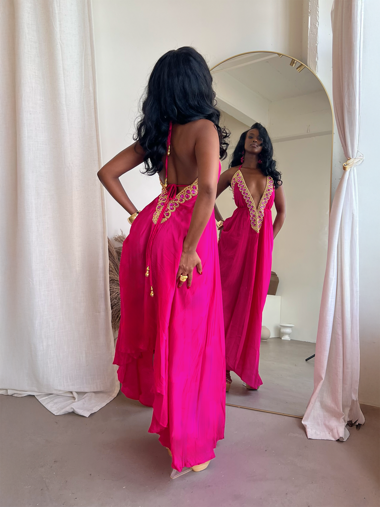 Vittoria Dress -Hot Pink