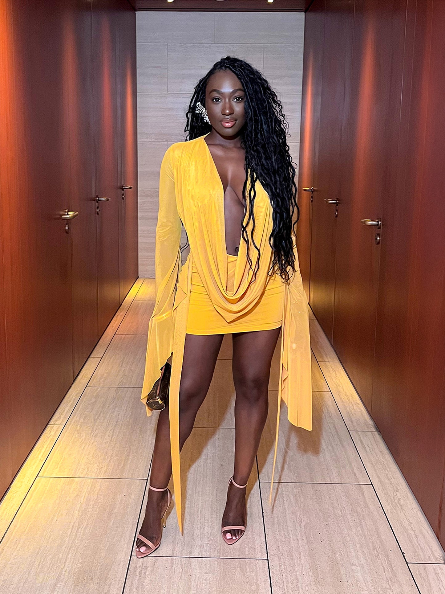 Vivian Dress - Mustard Yellow