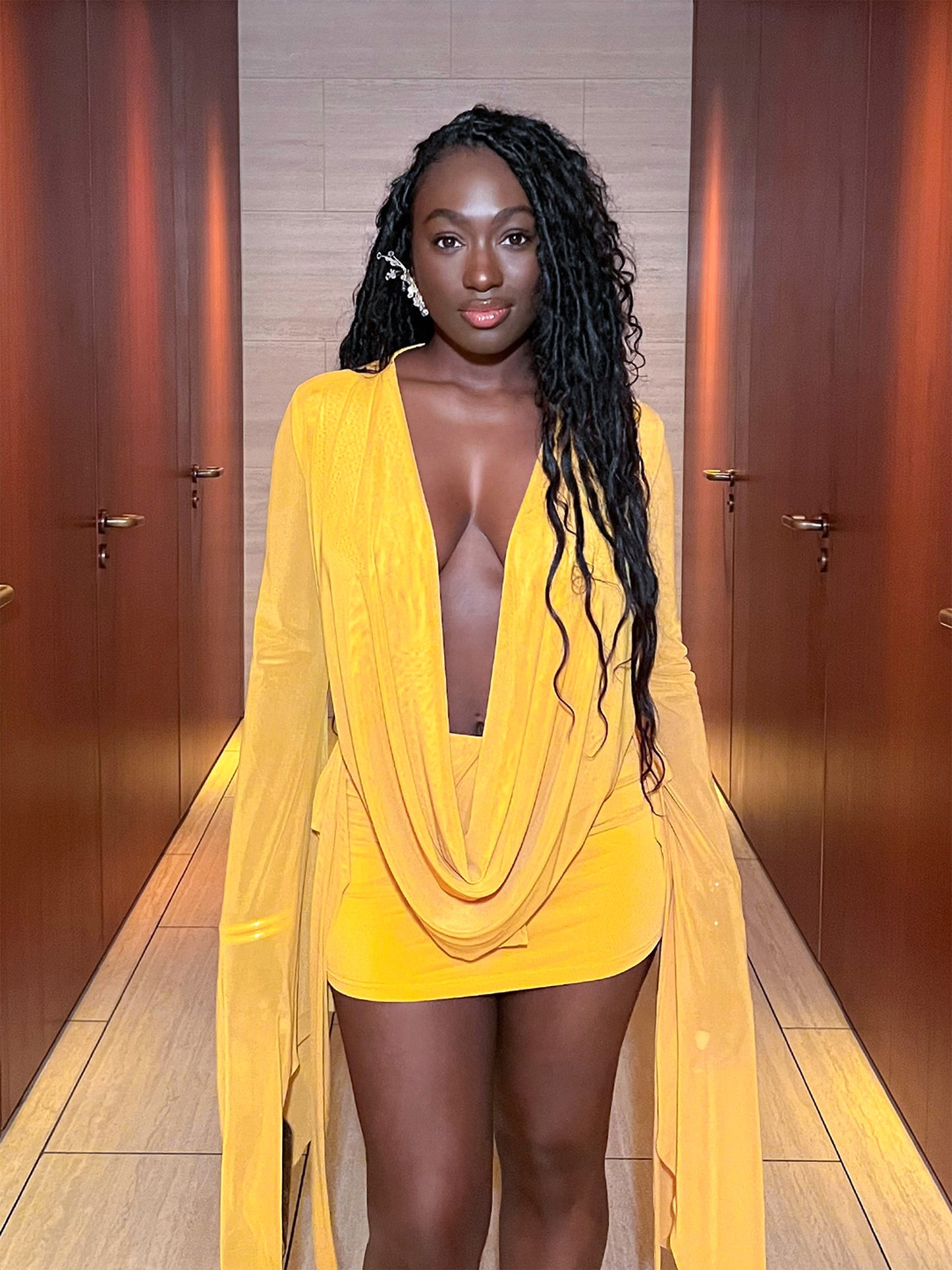 Vivian Dress - Mustard Yellow