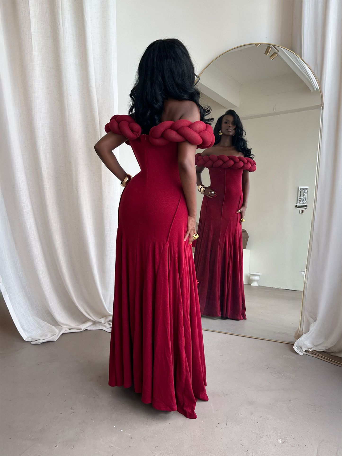 Kimmy Maxi Dress- Burgundy