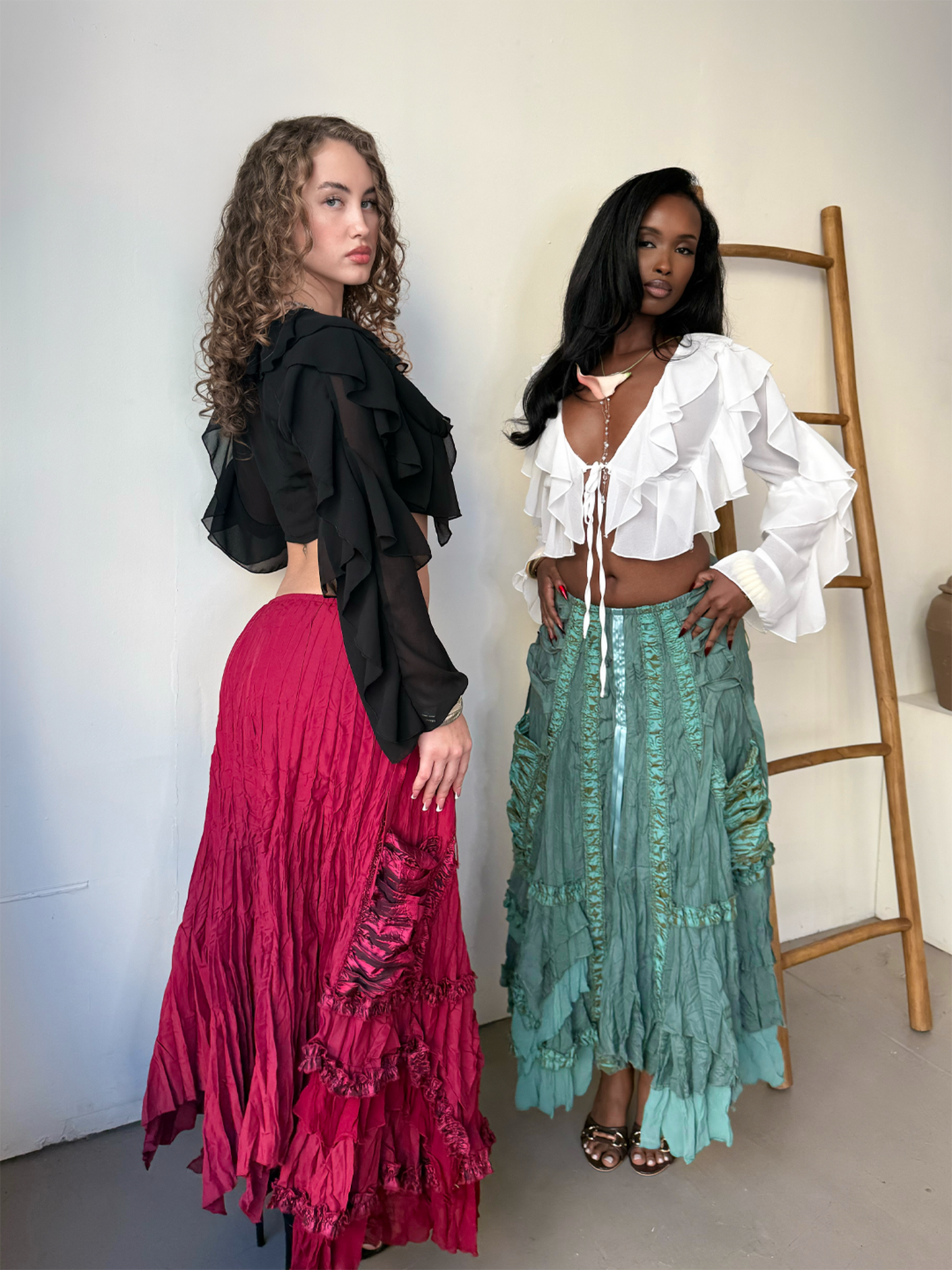 Riley Maxi Skirt - Burgundy