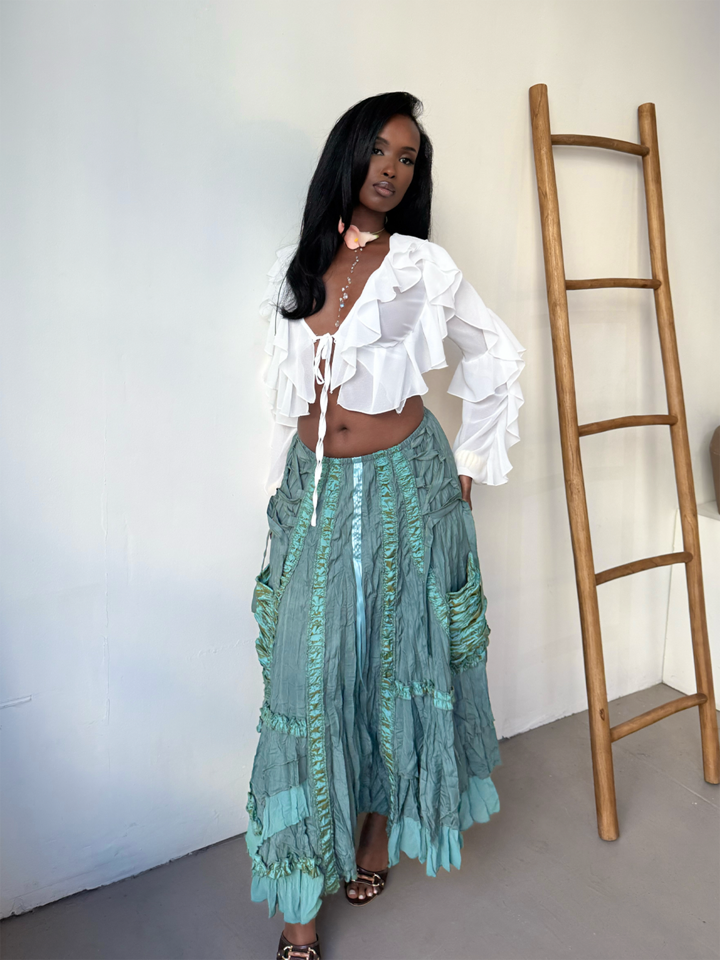 Riley Maxi Skirt - Teal