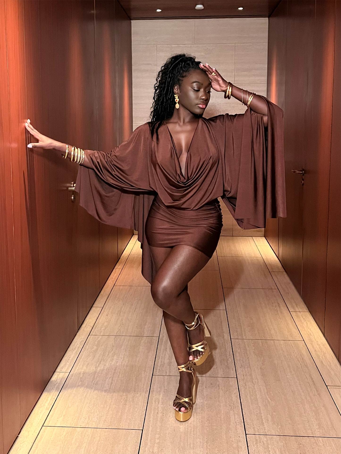 Alvita Dress - Brown