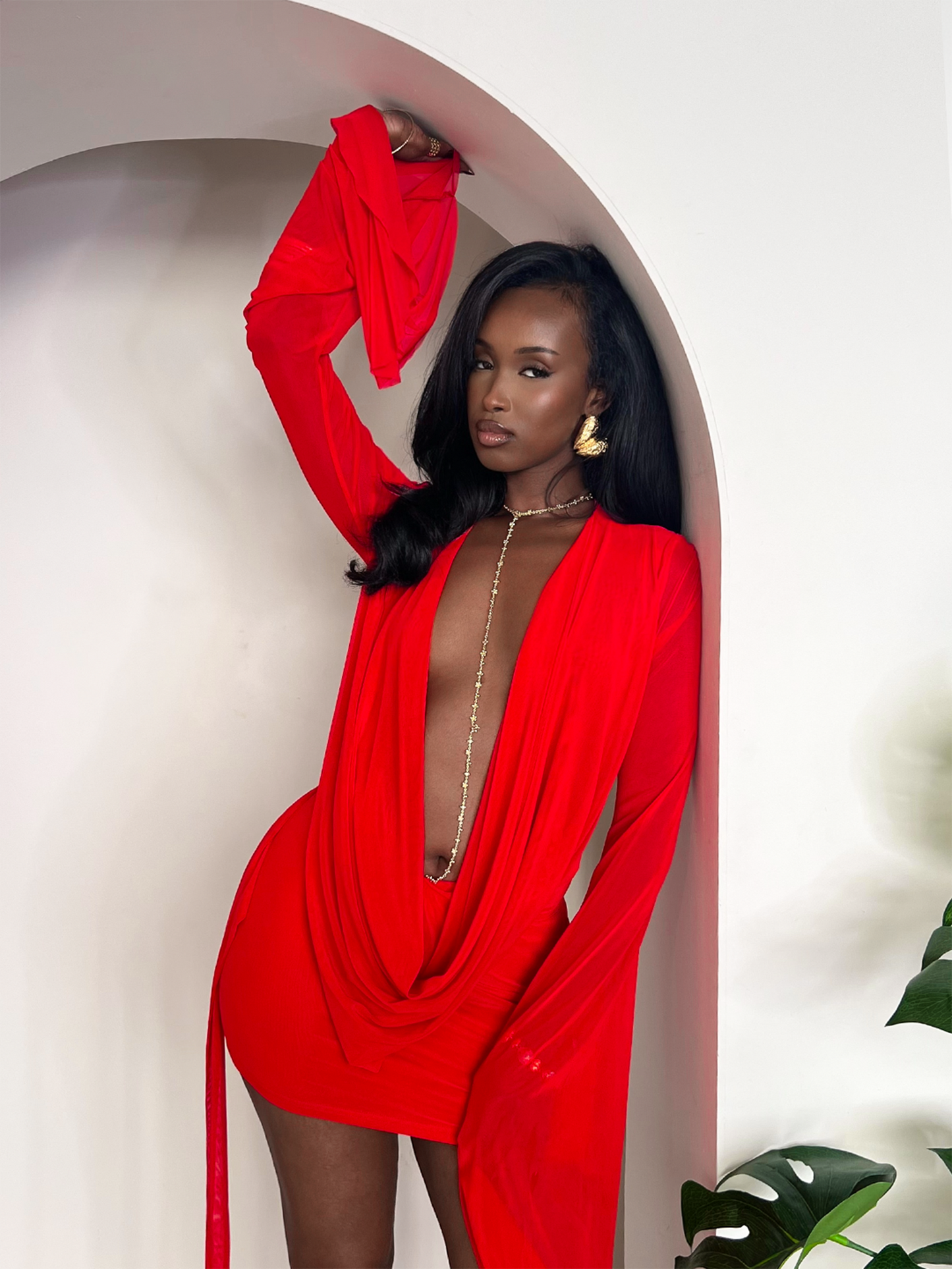 red dress clubwear Vivian Dress