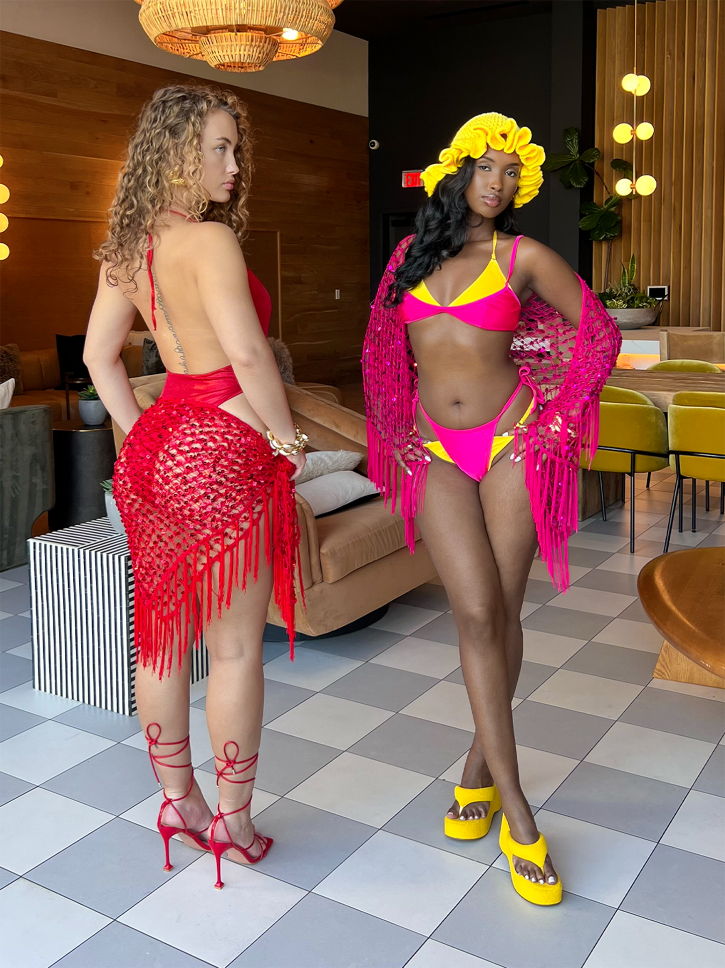 Jenna Poncho- Hot Pink