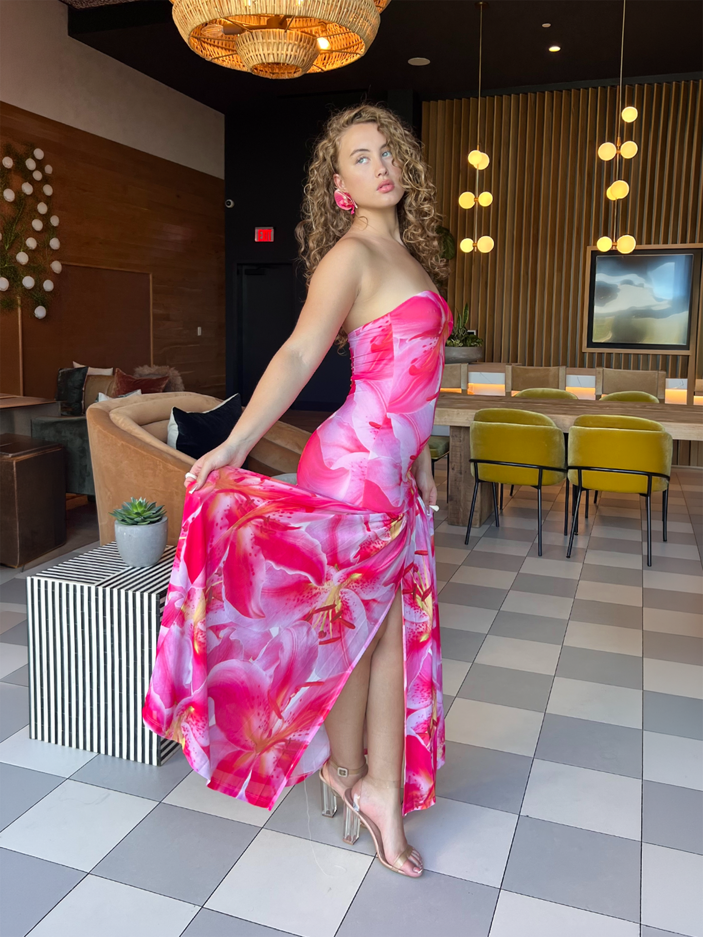 floral fitted maxi dress Love Me Softly Aqua Blue Floral Bustier Maxi Dress