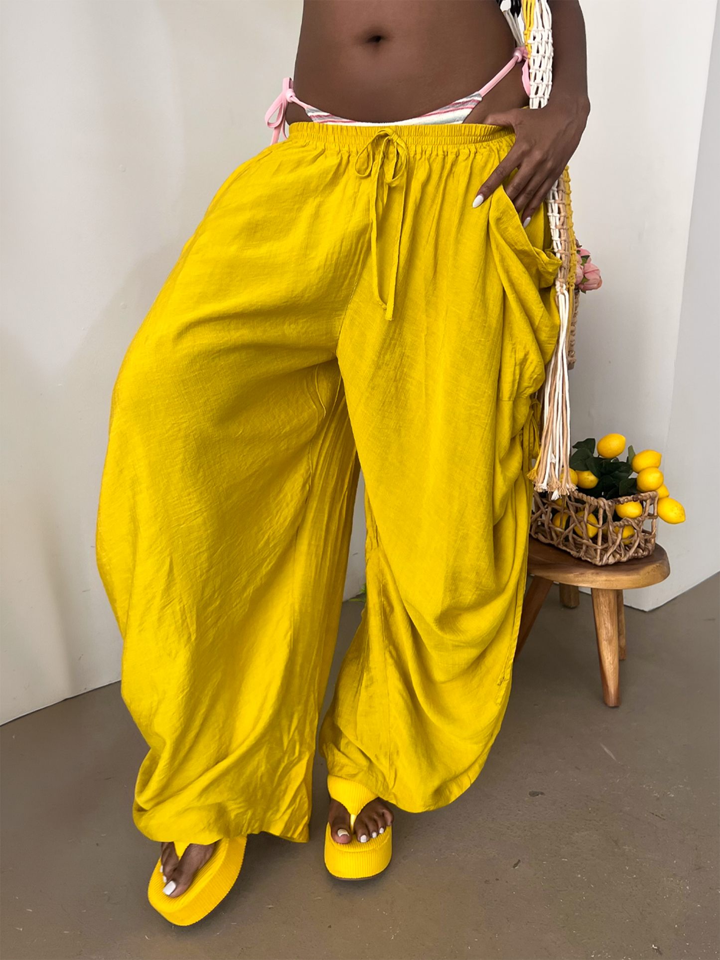 Piper Drawstring - Yellow