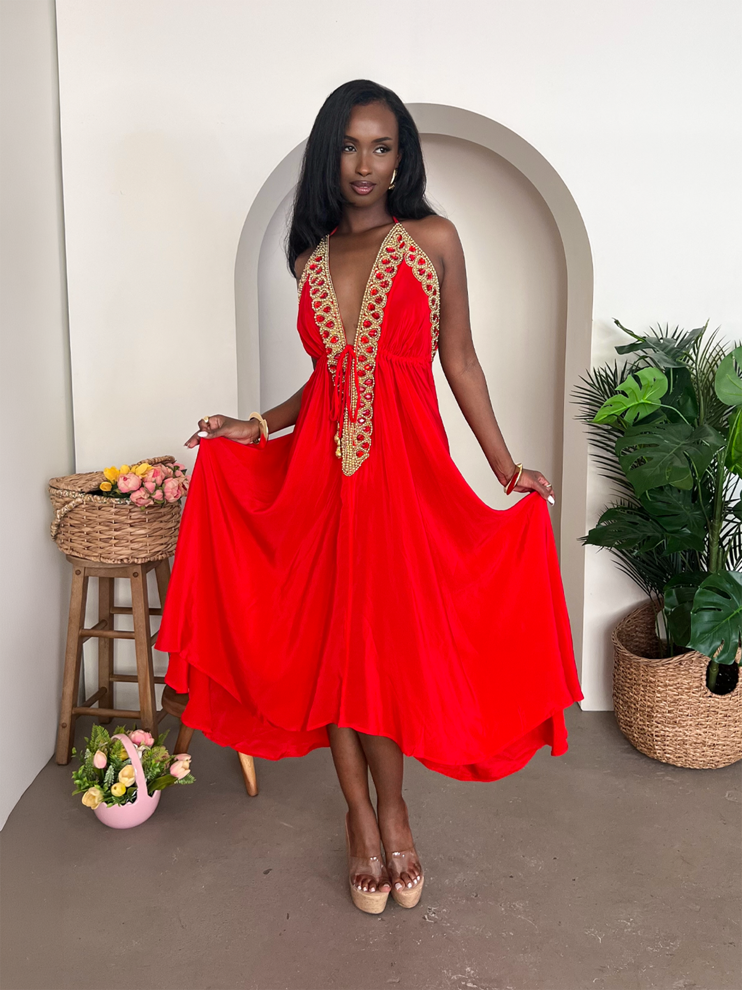 Vittoria Dress - Red