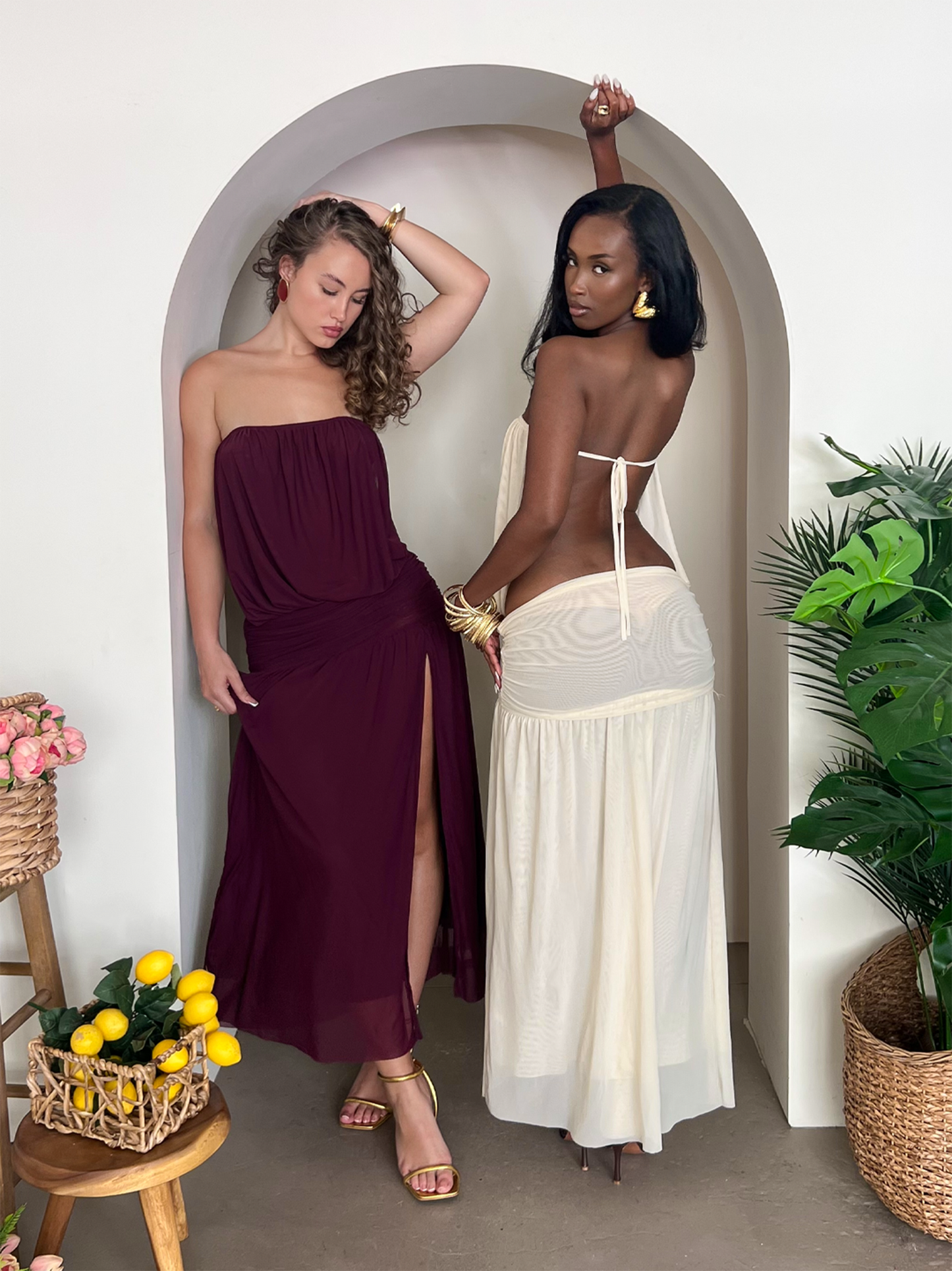 Hannah Tube Dress - Burgundy