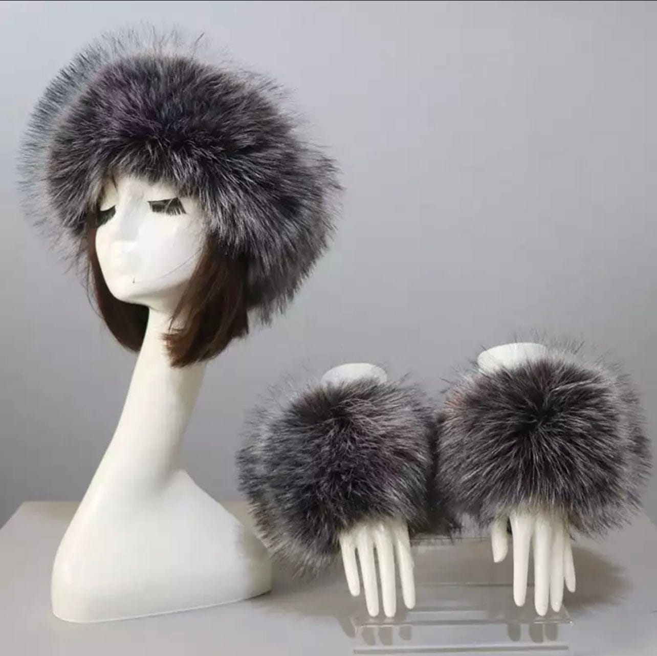 Faux Fur Set - Grey