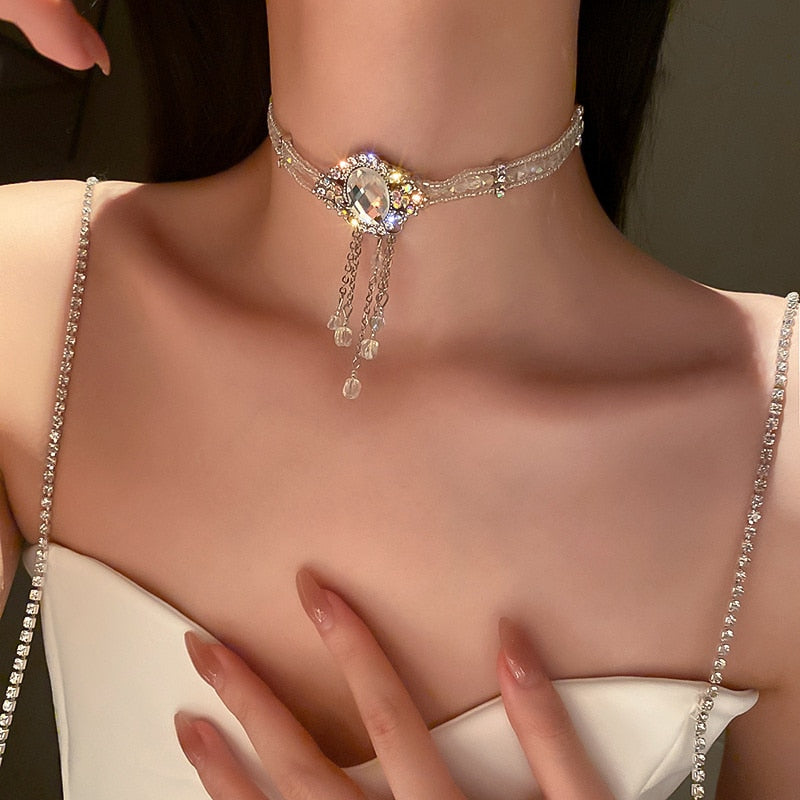 Heather Crystal Choker