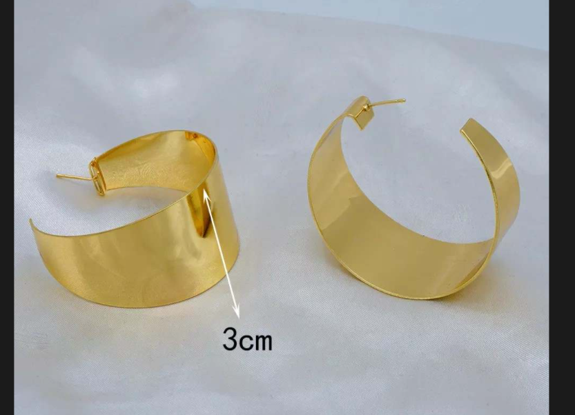 Mimi Chunky Circle Earrings - Gold