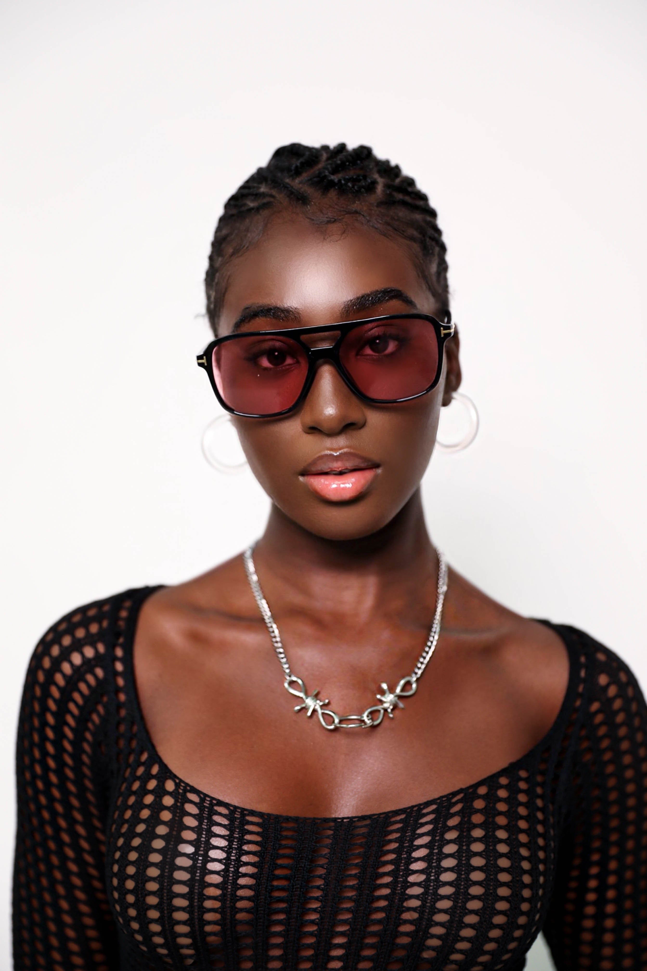 Chloé Xena Sunglasses Women's Black Size Onesize 100% Acetate