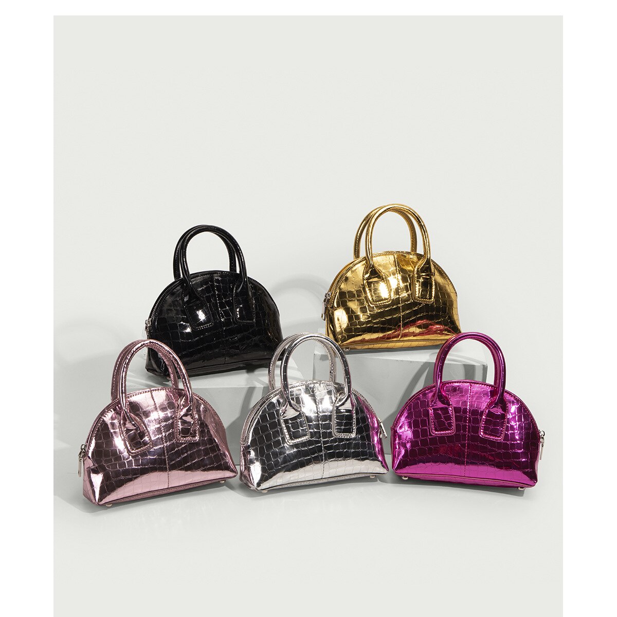 Mini pouch bag - Pink/Metallic - Ladies